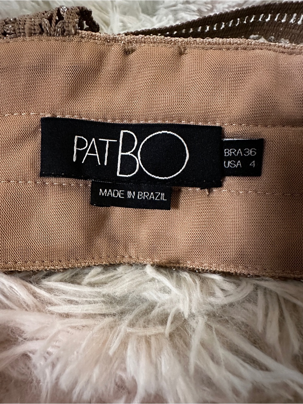 PatBo Fringe Bralette in Gold Size 4 - Picture 11 of 15